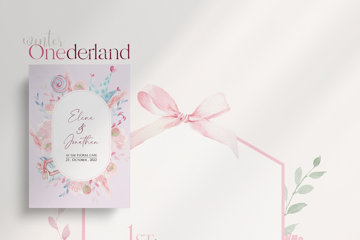 Watercolor clipart-Winter Onederland, an Illustration by Beigetime (Photo 8 of 8)