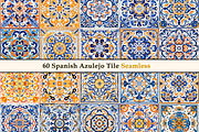 Spanish Azulejo Pattern Tile V1, a Pattern Graphic by Negarin Digital Art (Thumbnail 3 of 8)