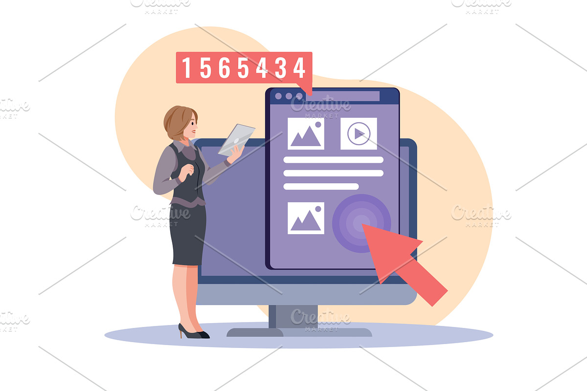 Search optimization. Increased, a Technology Illustration by YummyBuum