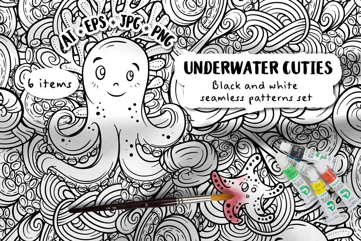 Undewater cute patterns, a Pattern Graphic by Graphic Magic (Photo 1 of 3)