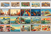 Travel Prints Bundle 600+ Vintage, a Wallpaper Photo by Chipshpow Graphics (Thumbnail 13 of 13)