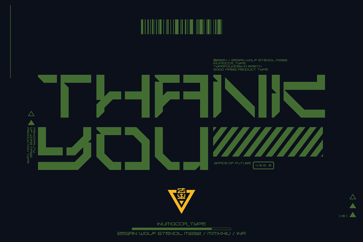 Z.W Stencil, a Sans Serif Font by inumocca_type (Photo 13 of 13)