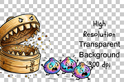 Retro Chasing Dumpling Png, an Object Illustration by Clipart Bloom (Thumbnail 2 of 3)