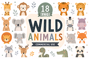 Cute Kids Wild Animals Clipart, an Animal Illustration by Wowly Design (Thumbnail 1 of 20)