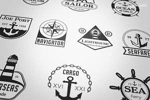 Sea Marine Badges Logos