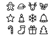 Christmas Holiday Vector Icons, an Outline Icon by Vectorium Studio (Thumbnail 2 of 2)