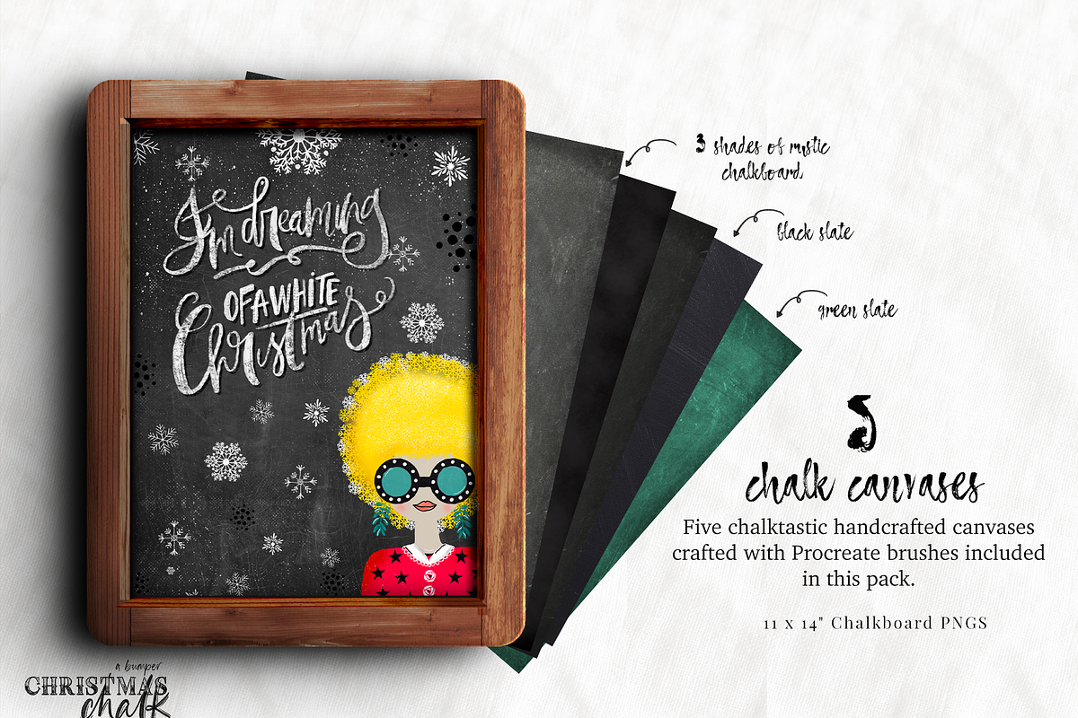 Christmas Chalk Procreate Brushes, a Brush Add-On by OkayAnnie Designs (Photo 9 of 14)