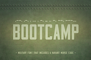 Bootcamp - Military Font + Morsecode, a Sans Serif Font by DonMarciano (Thumbnail 1 of 6)