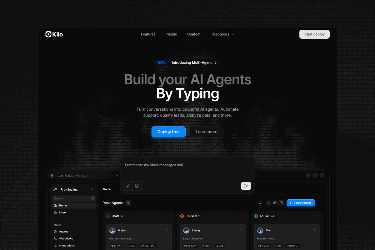 Kilo - AI SaaS Framer Template, a Landing Page Template by Framley (Photo 1 of 4)