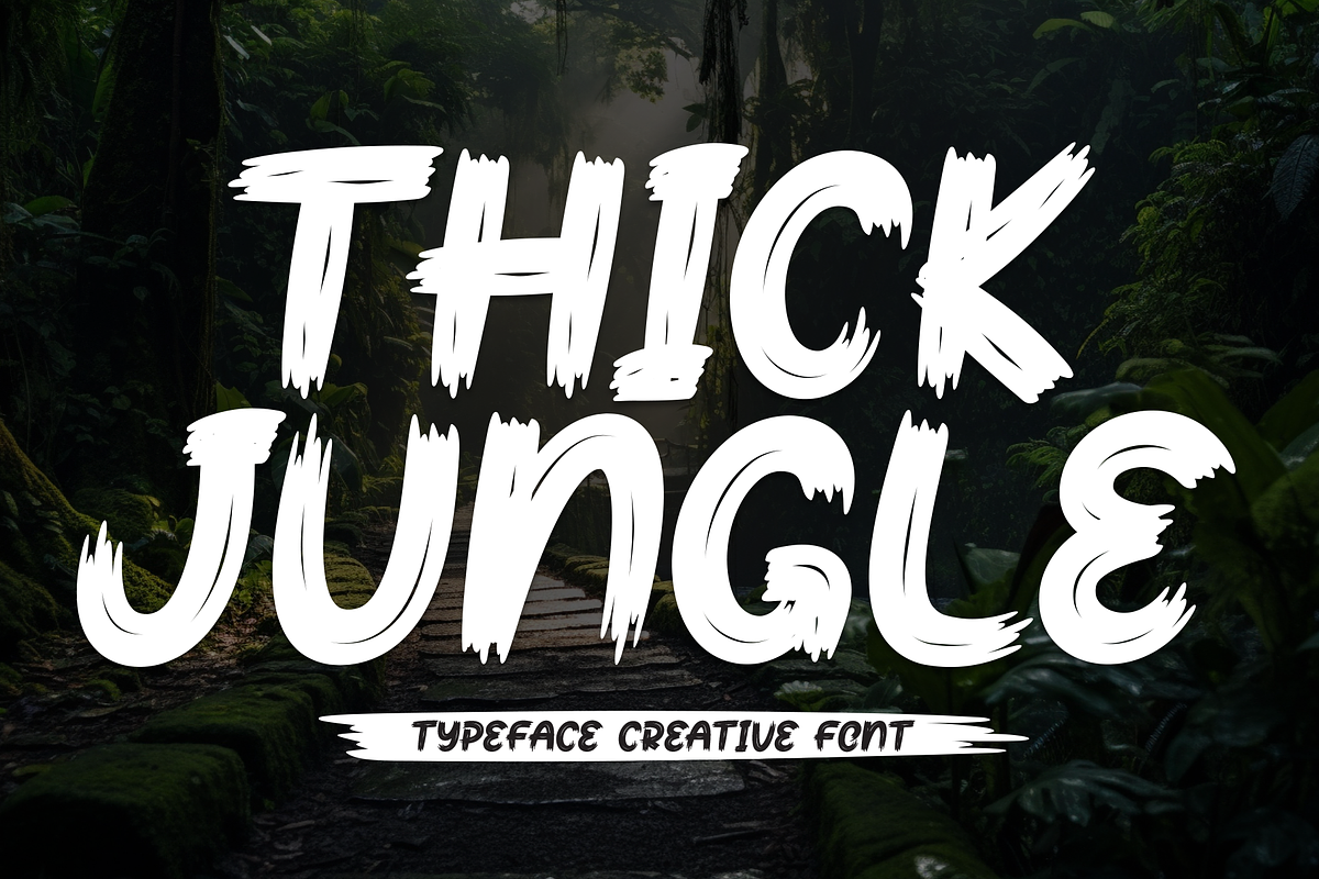 Thick Jungle | Script Font, a Script Font by Scratchones (Photo 1 of 8)