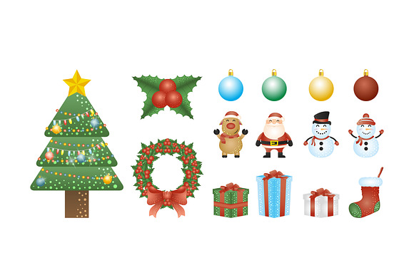 Christmas Holiday Icon Set preview 2