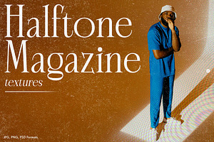 Halftone Magazine Textures, a Texture Graphic by Freezerondigital