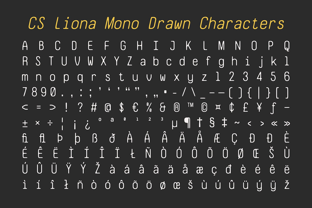 CS Liona Mono Drawn, a Sans Serif Font by Craft Supply Co. (Photo 8 of 8)