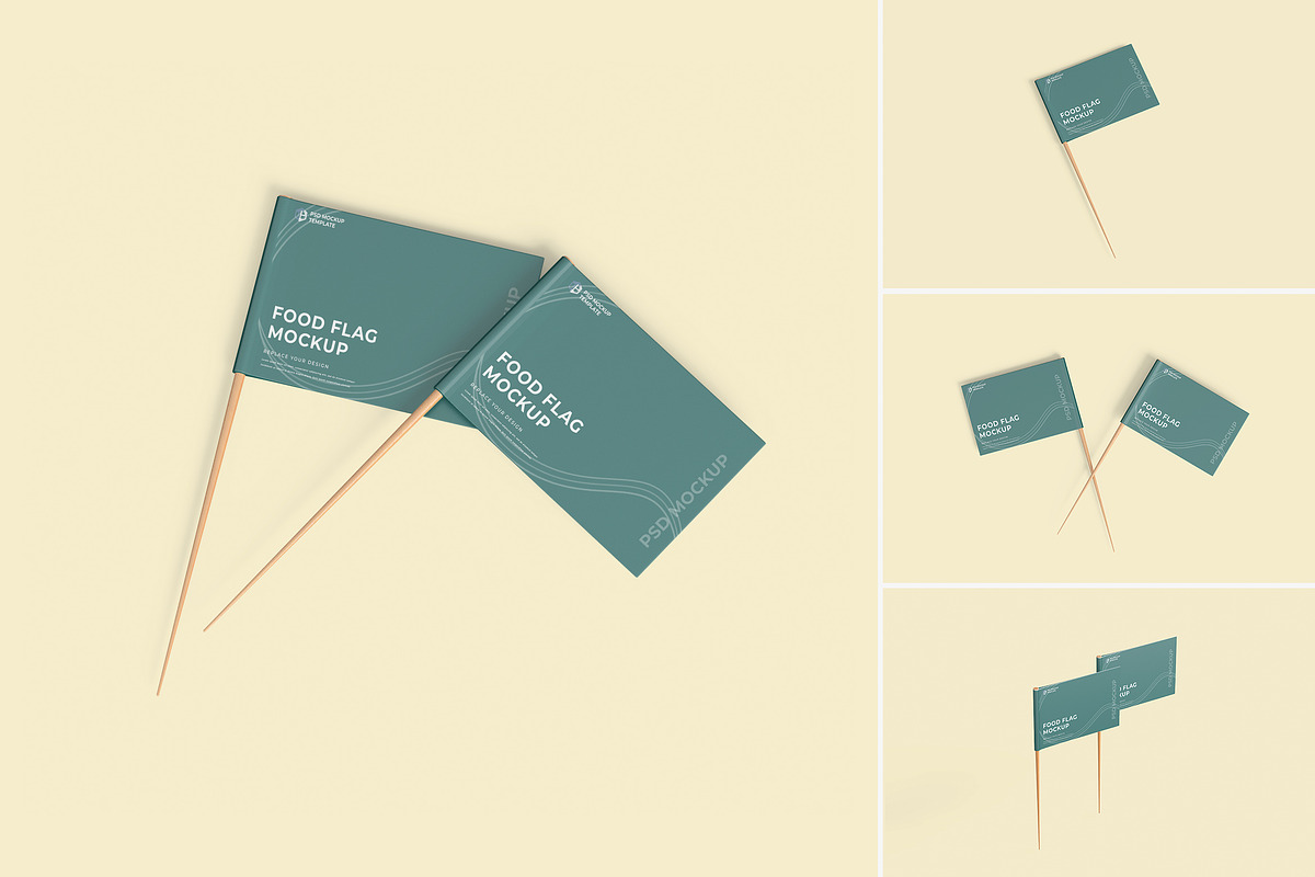 Food Flag Mockup, an Advertising Mockup by tiyasprabawa (Photo 1 of 5)