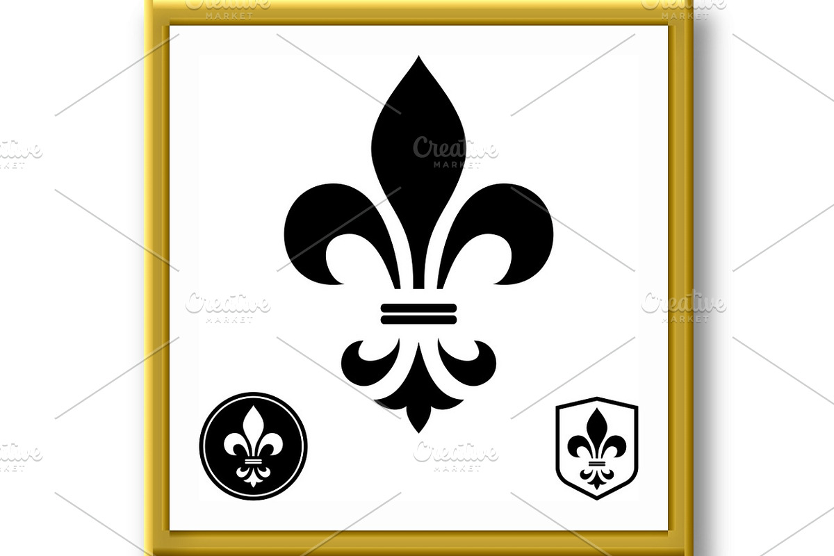Black royal lily on a white, an Outline Icon by RODINA (Photo 2 of 3)