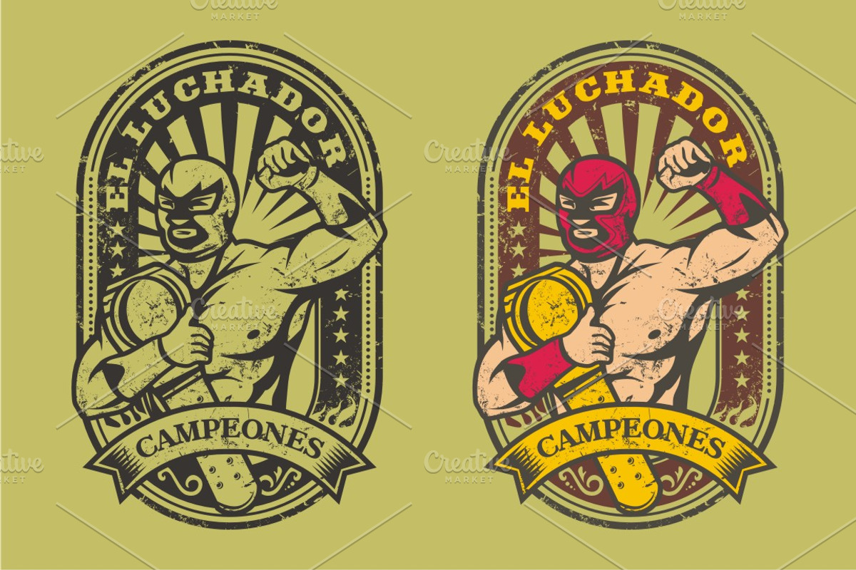 LUCHADOR CAMPEONES, a Sport Illustration by arace