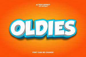 Oldies Editabele Text Effects.