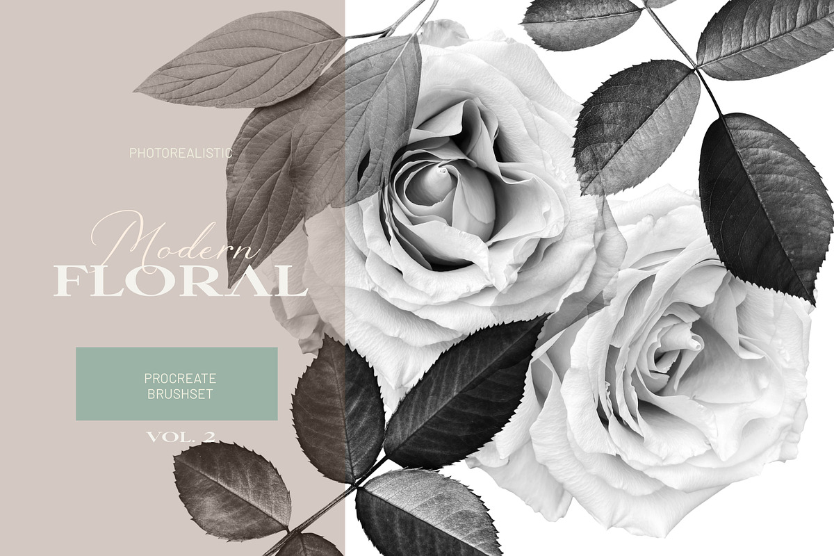 Modern Floral Procreate Brushes V2, a Brush Add-On by Eclectic Anthology (Photo 3 of 11)