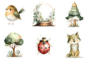 Cute Woodland Animal Clipart, an Illustration by Sublimation Artist (Thumbnail 5 of 7)