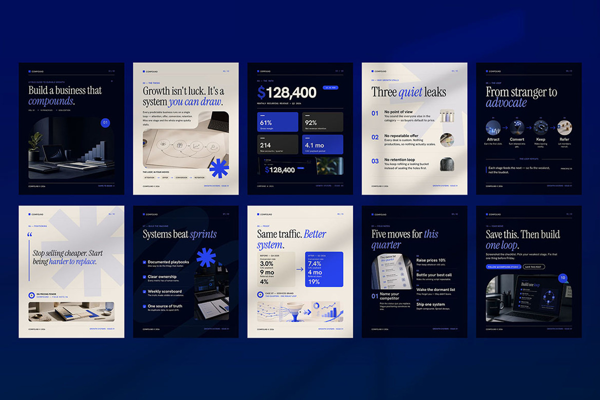 Compound Business Strategy Instagram, a Social Media Template by Pitchlook.Studio (Photo 2 of 3)