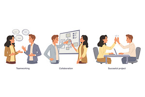 Business Concept of teamwork, a Person Illustration by Yayasya