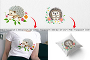 Hedgehog Embroidery Clipart, a Graphic by Artnoy (Thumbnail 3 of 5)