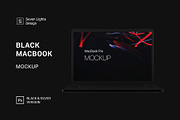 Black MacBook Mockup, a Mac Mockup by Seven Lights (Thumbnail 1 of 4)
