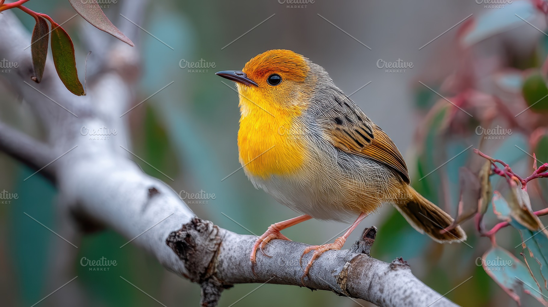 Golden-headed cisticola perched on b, a Photo by Pixeness Studio