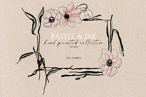 Pastel And Ink - Floral Collection