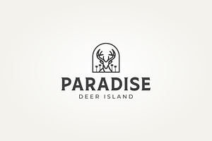 deer buck stag paradise isla, a Branding & Logo Template by Blazybone