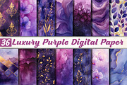 Luxury Purple Digital Paper, a Pattern Graphic by DreamCafeArt (Thumbnail 1 of 6)