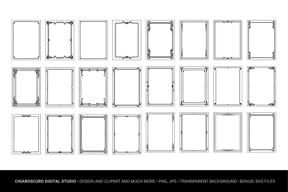 Vector Simple Vintage Vector Frames, a Decorative Illustration by Pingebat (Photo 5 of 10)