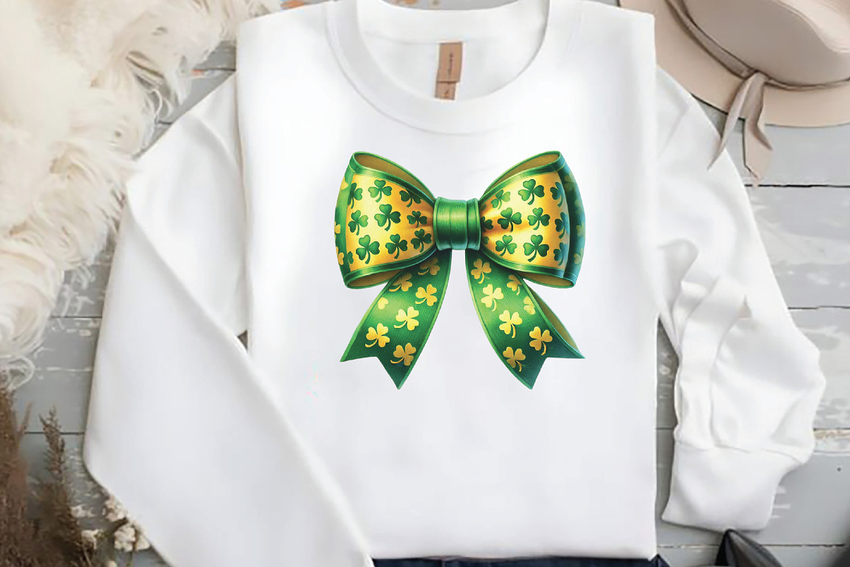Watercolor St Patrick's Day Bow, an Illustration by DreamCafeArt (Photo 4 of 5)