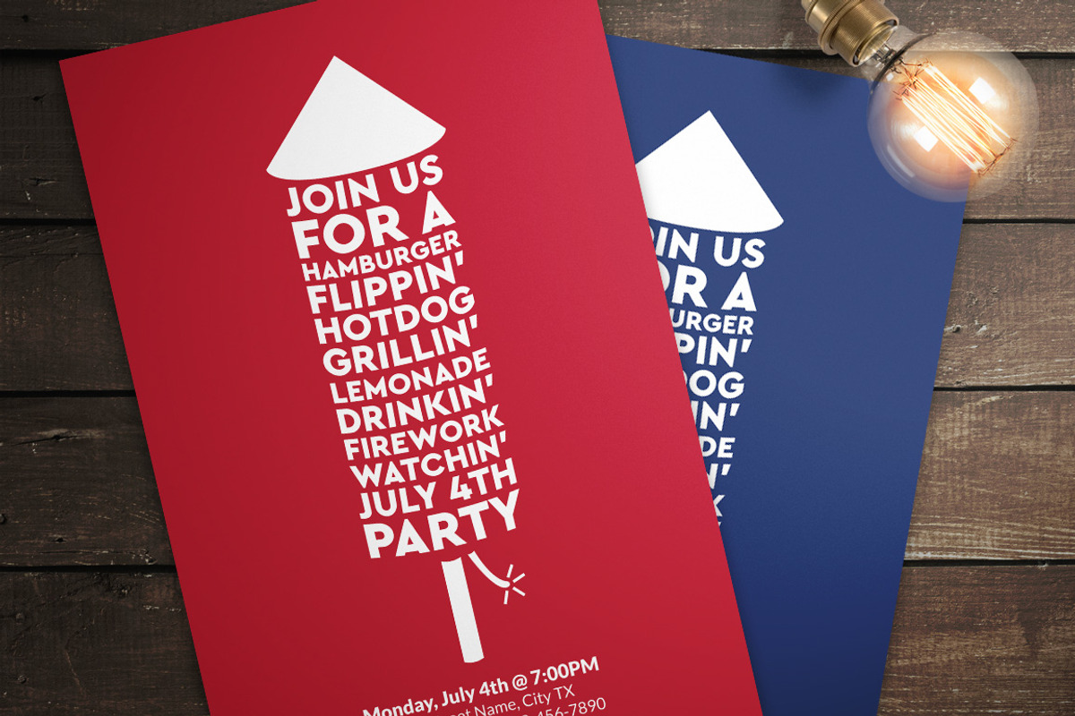 July 4th Invitations, an Invitation Template by Designs by Justin Lynch (Photo 1 of 5)