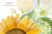 Sunflowers clipart, patterns, frames, a Decorative Illustration by Valin Malin (Thumbnail 3 of 16)