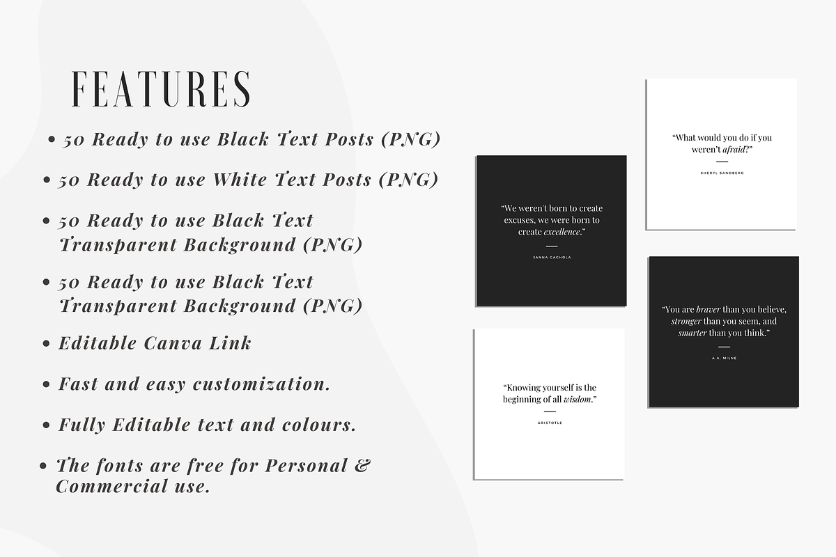 50 Motivational Social Media Quotes, a Social Media Template by Joricreatives (Photo 4 of 4)