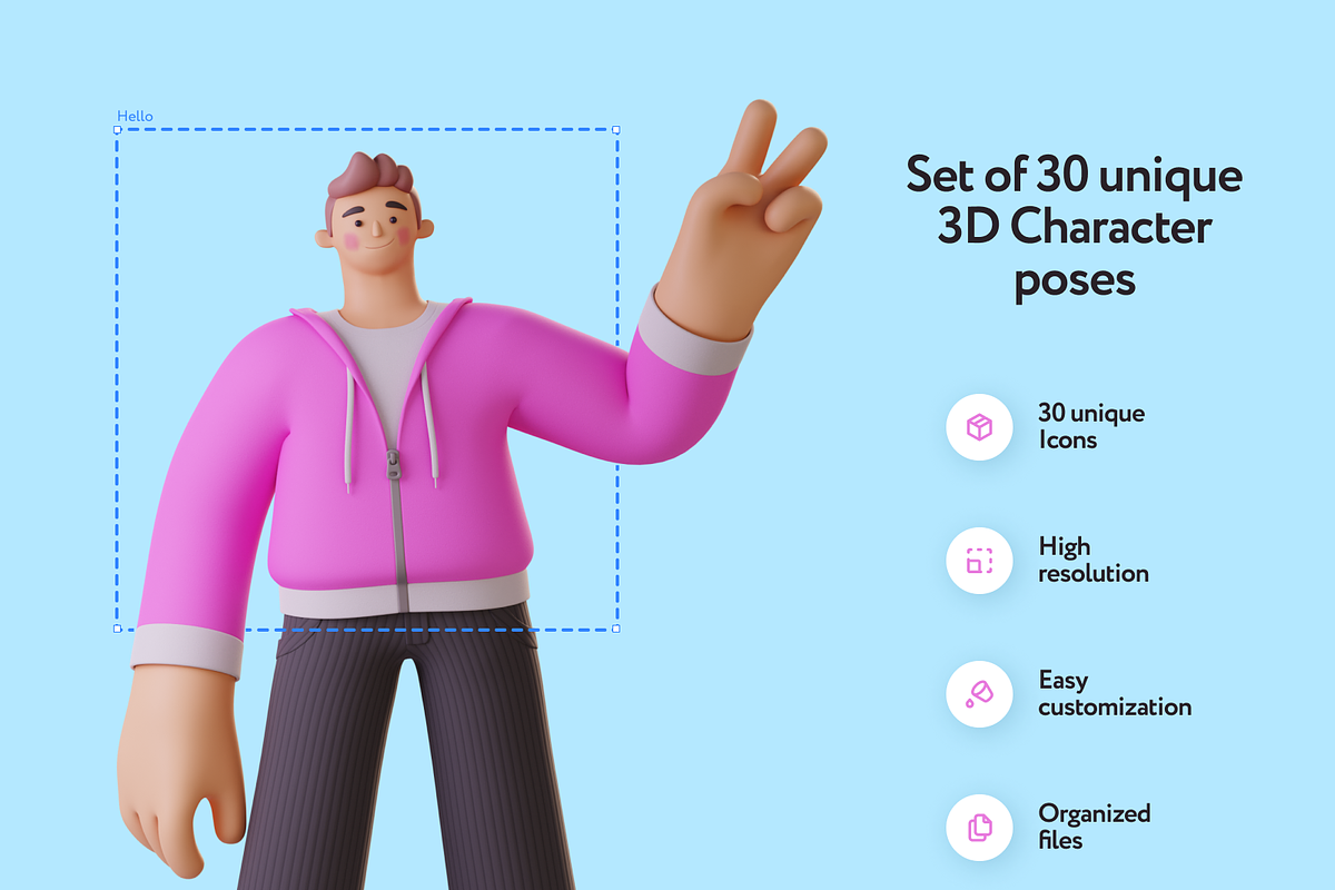 Ponty Student 3D Character Set, a Characters & Person 3D Model by Welovegraphics (Photo 2 of 9)