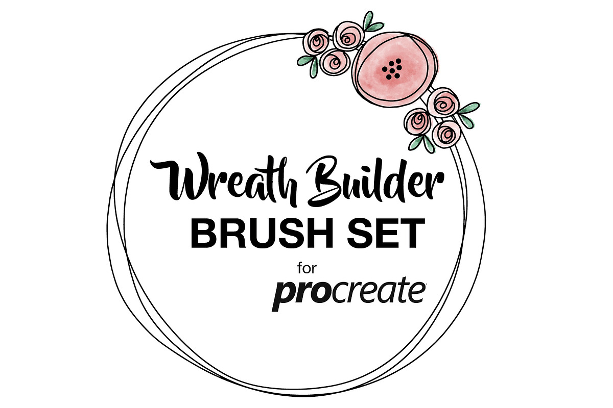 Wreath Builder Brush Set Procreate, a Brush Add-On by Nancy Ingersoll (Photo 1 of 7)
