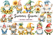 Summer Gnome bundle Clipart, a Seasonal Illustration by DreamArtGraphic (Thumbnail 1 of 4)