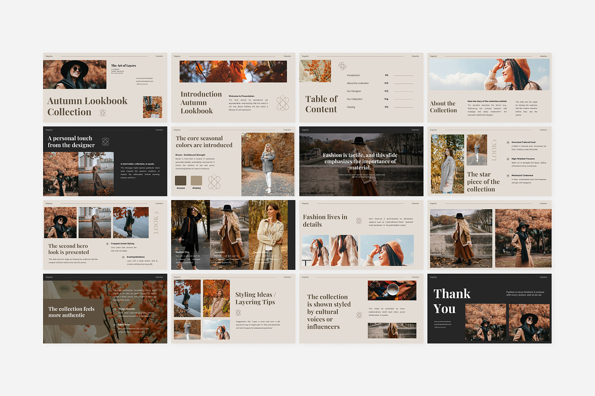Autumn Lookbook PowerPoint, a Presentation Template by Eklip Studio (Photo 6 of 6)