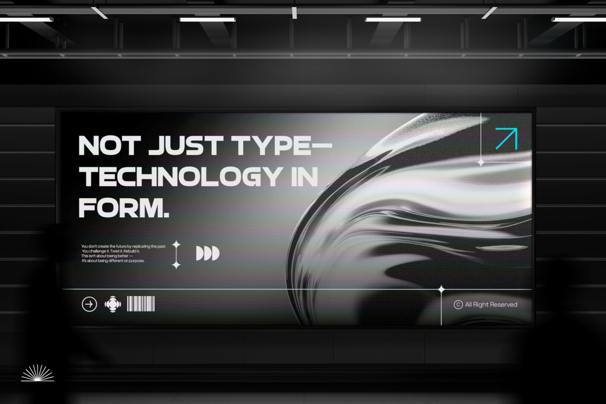 Groptika Geometric Futuristic Font, a Sans Serif Font by Rasio Studio (Photo 6 of 7)