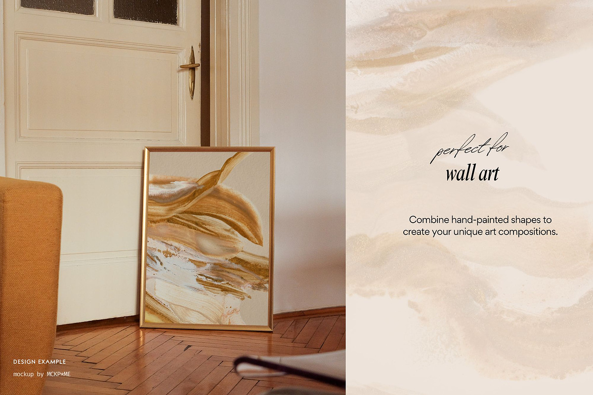 Cream Gold Hand Painted Textures, a Background Graphic by eclosque (Photo 13 of 32)