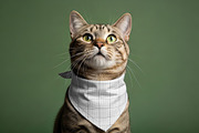 Cat and Dos Scarf Mockups, a Mockup by Luuqas Design (Thumbnail 1 of 2)