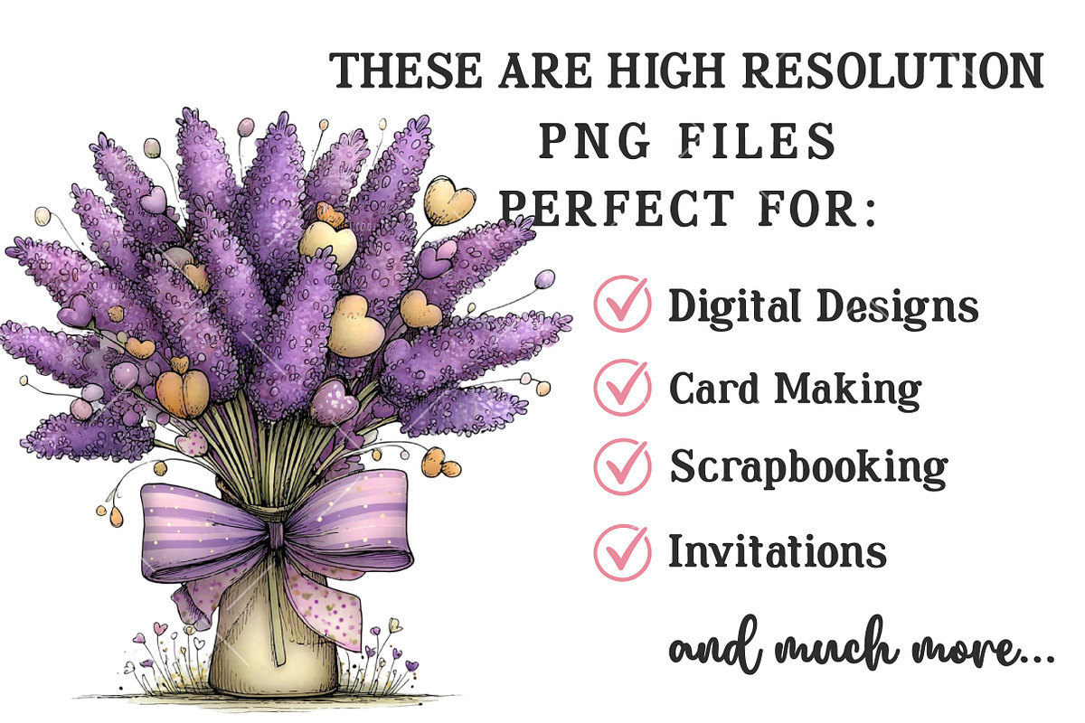 Whimsical Lavender Spring Clipart, an Illustration by OK Design (Photo 4 of 6)