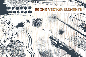 Vector Ink Textures Clipart