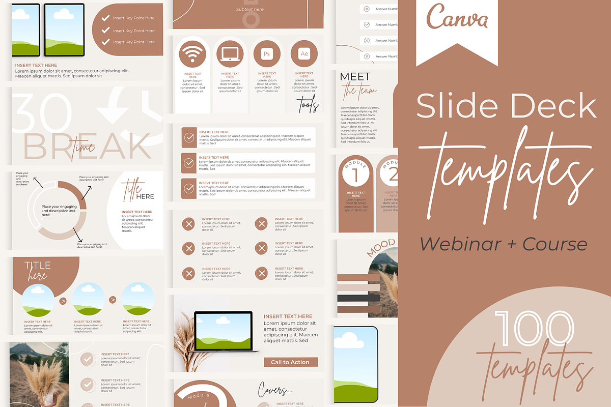 SALE! Boho Slide Deck Templates, a Presentation Template by Marketing Templates Co. (Photo 1 of 15)