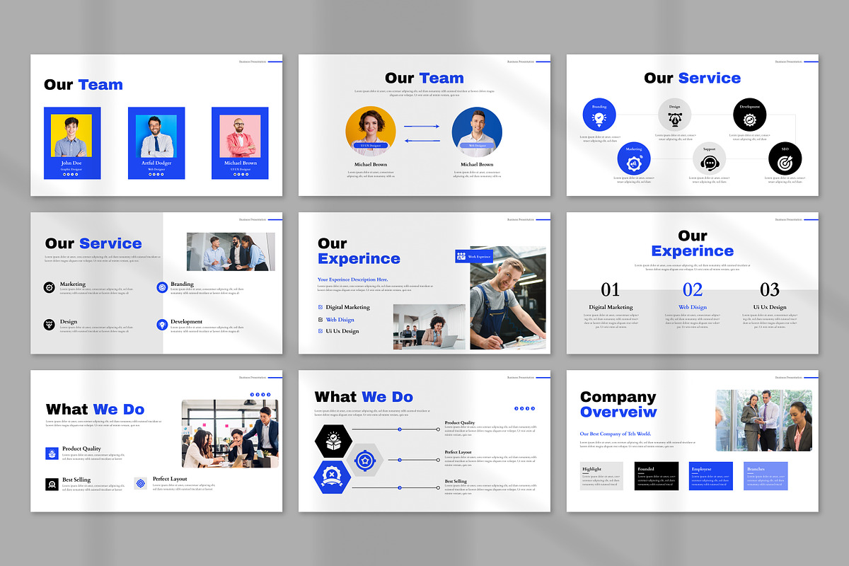 Business Presentation Template, a Presentation Template by Mighty-Slide (Photo 3 of 11)