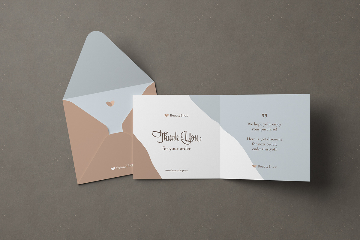 Square Invitation and Greeting Card, a Print Template by artimasa (Photo 3 of 7)