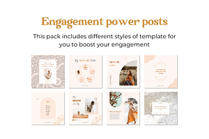 100 Instagram Boho Posts Template