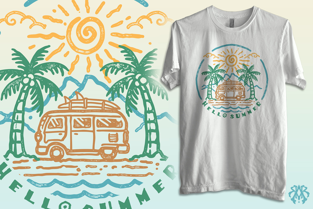 Summer Holiday Trip, a Seasonal Illustration by Krizvector Artwork Shop (Photo 2 of 3)